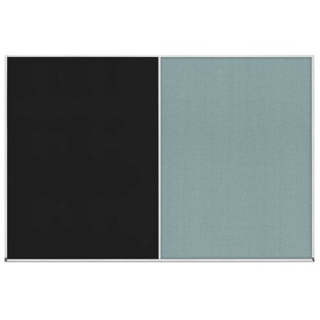 United Visual Products Enclosed Corkboard, 1 Door, 48"x36", 4" Fra UV3409-BLACK-BLACK